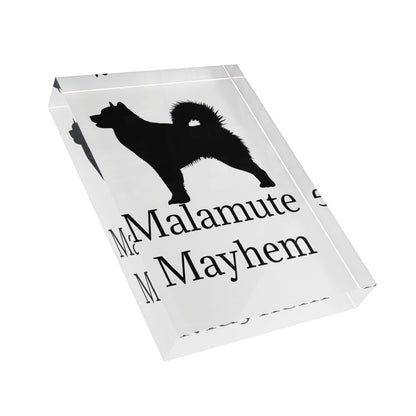 Malamute Mayhem Acrylic Photo Block