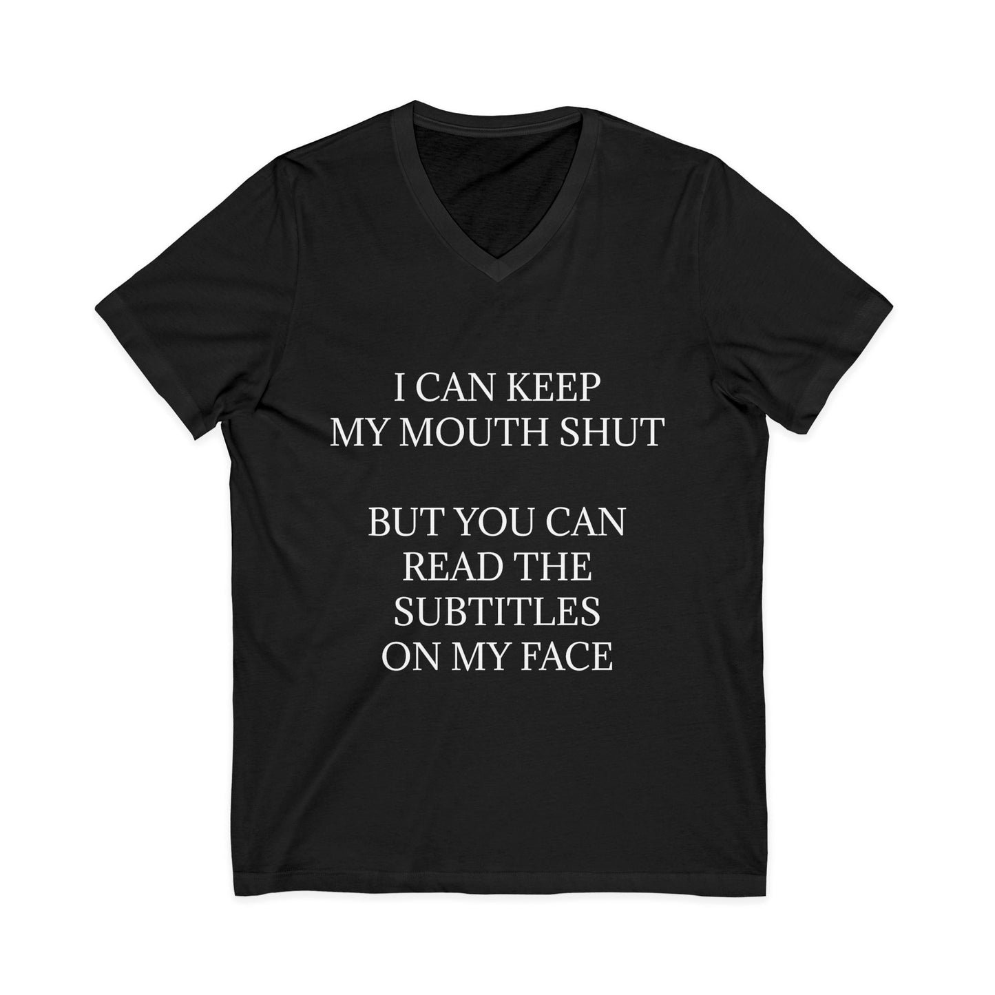 Subtitles Unisex Short Sleeve V-Neck Tee