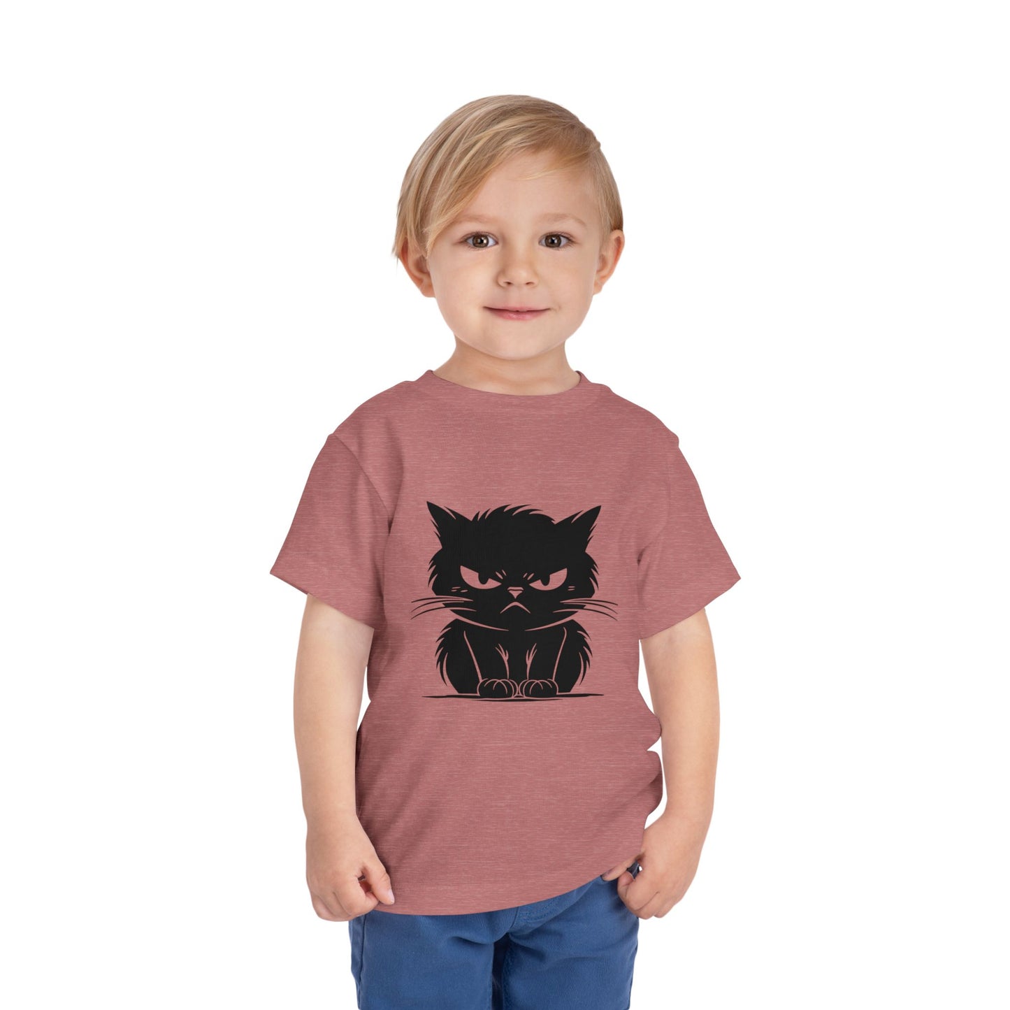Angry Cat Toddler Unisex Short Sleeve Crewneck Tee