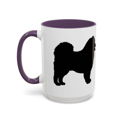Samoyed Silhouette 2-Tone Coffee Mug
