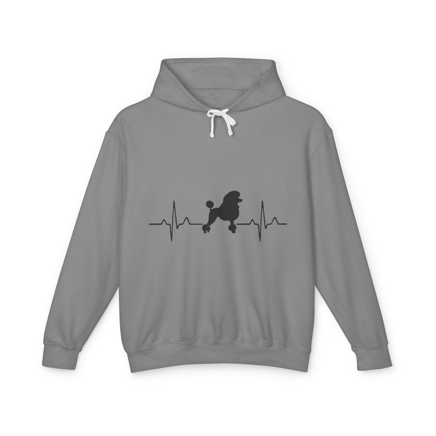 My Heart Beats For Poodles Unisex Lightweight Hoodie
