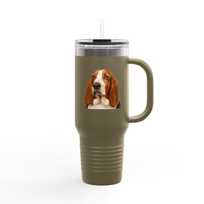 Basset Head Insulated Travel Mug