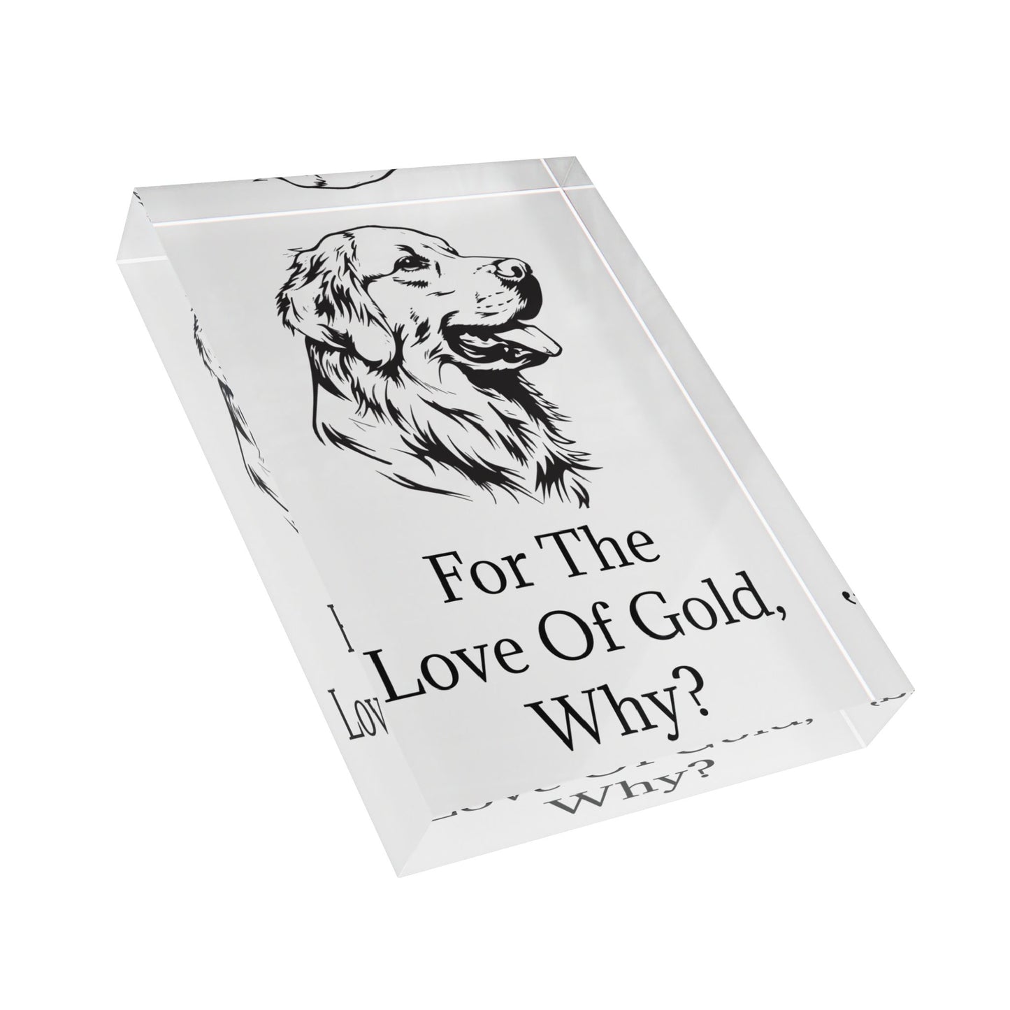 For The Love Of Gold Acrylic Photo Block