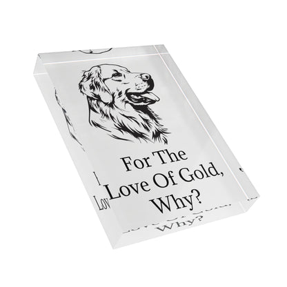 For The Love Of Gold Acrylic Photo Block