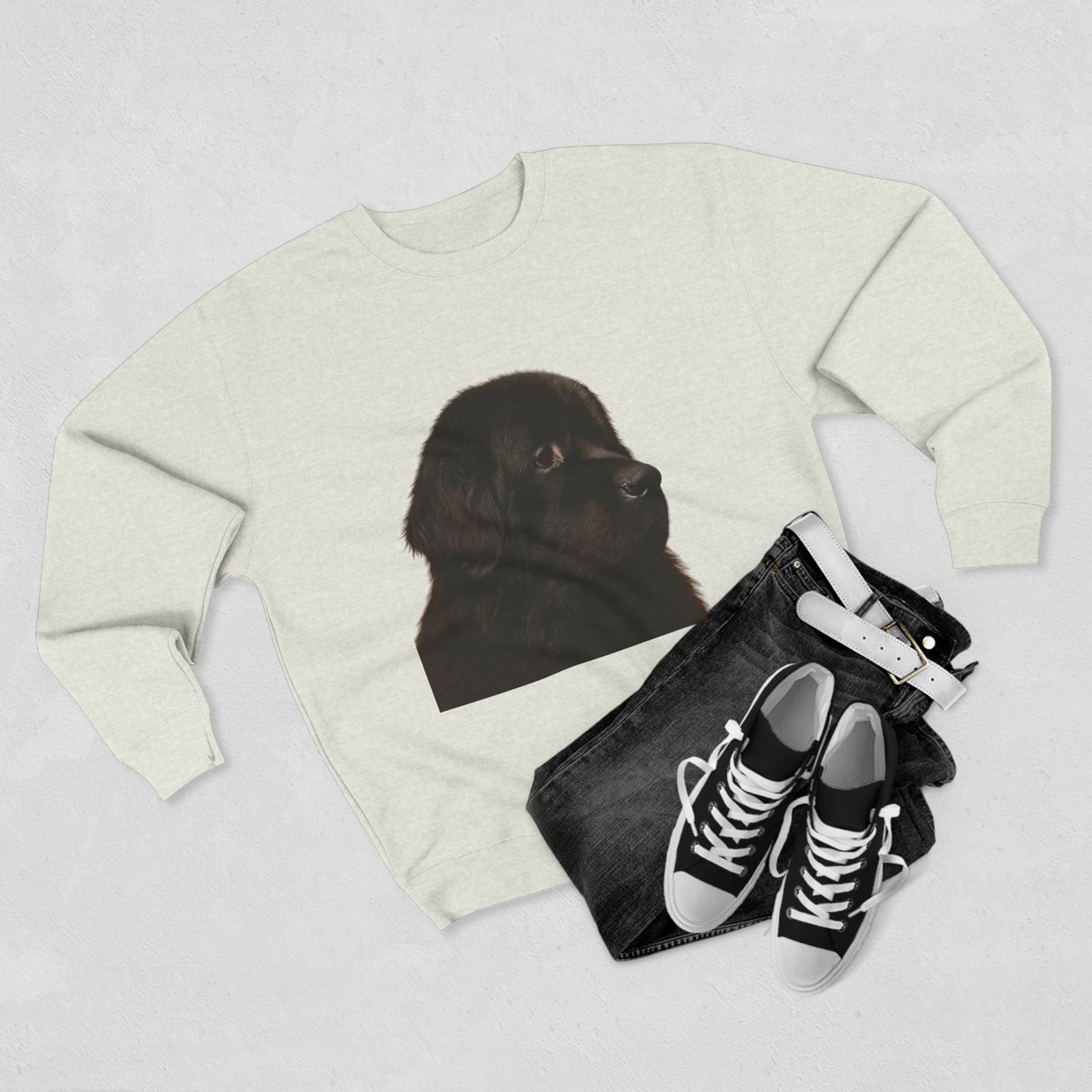 Newfie Head Unisex Crewneck Sweatshirt