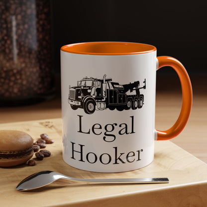 Legal H**ker Heavy Tow Truck 2-Tone Coffee Mug