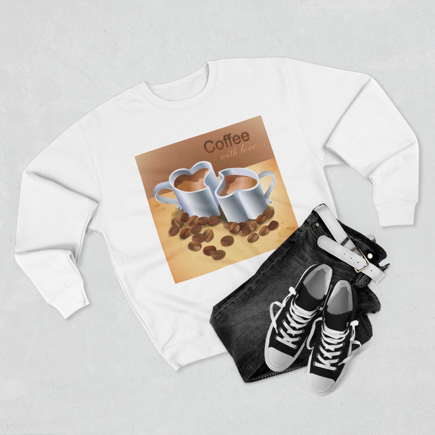 Coffee With Love Unisex Crewneck Sweatshirt