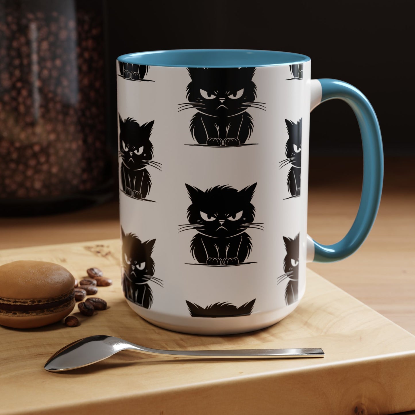 Angry Cat 2-Tone Coffee Mug