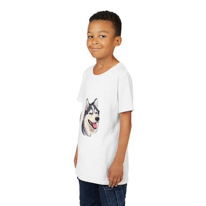 Malamute Head Youth Unisex Short Sleeve Crewneck Tee