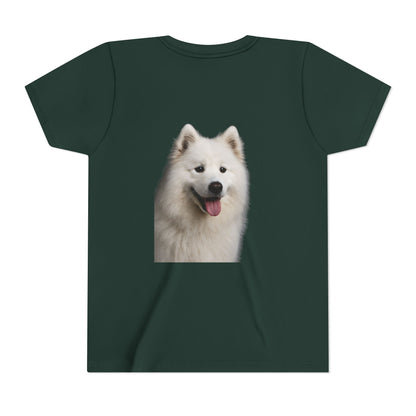 Samoyed Head Youth Unisex Short Sleeve Crewneck Tee