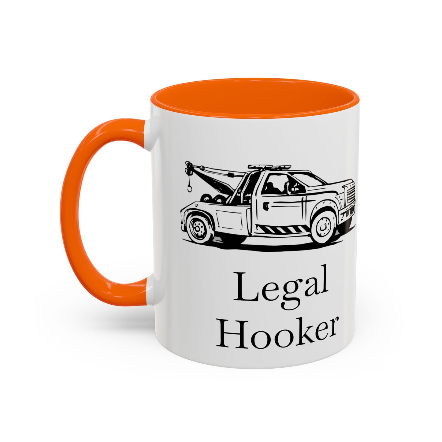 Legal H**ker Wheel Lift Tow Truck 2-Tone Coffee Mug