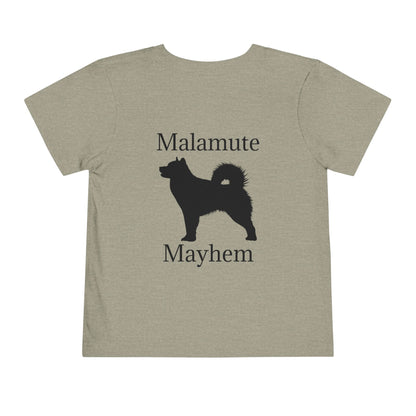 Malamute Mayhem Toddler Unisex Short Sleeve Crewneck Tee