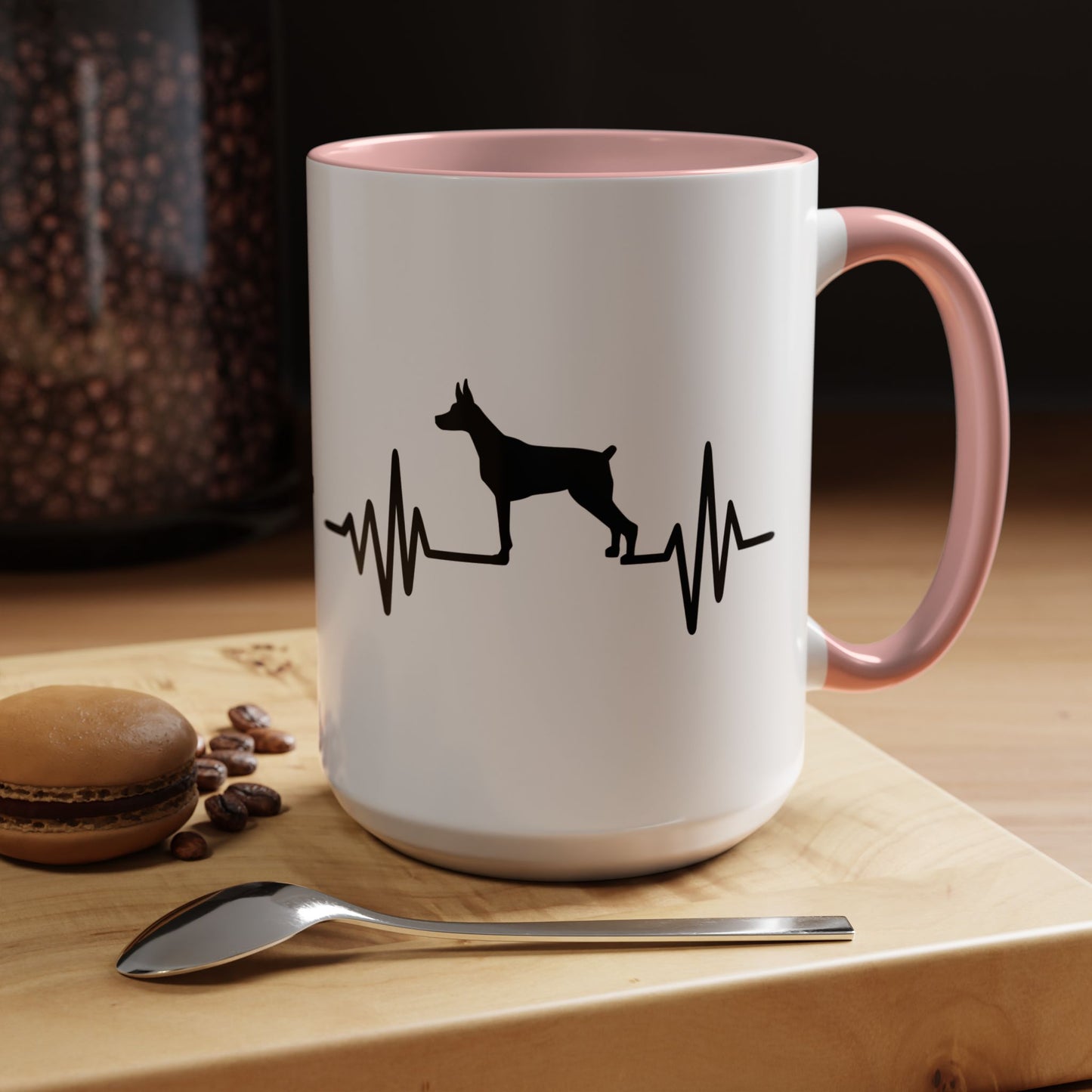 My Heart Beats For Dobermans 2-Tone Coffee Mug