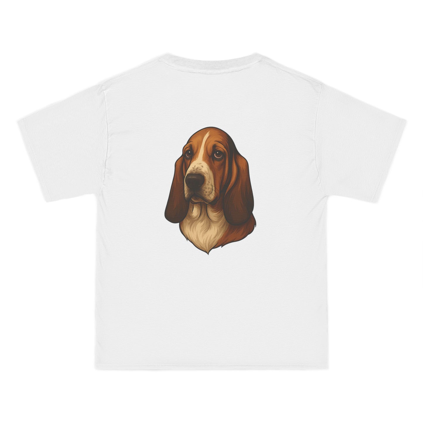 Basset Hound Head Men's Short-Sleeve Crewneck Tee