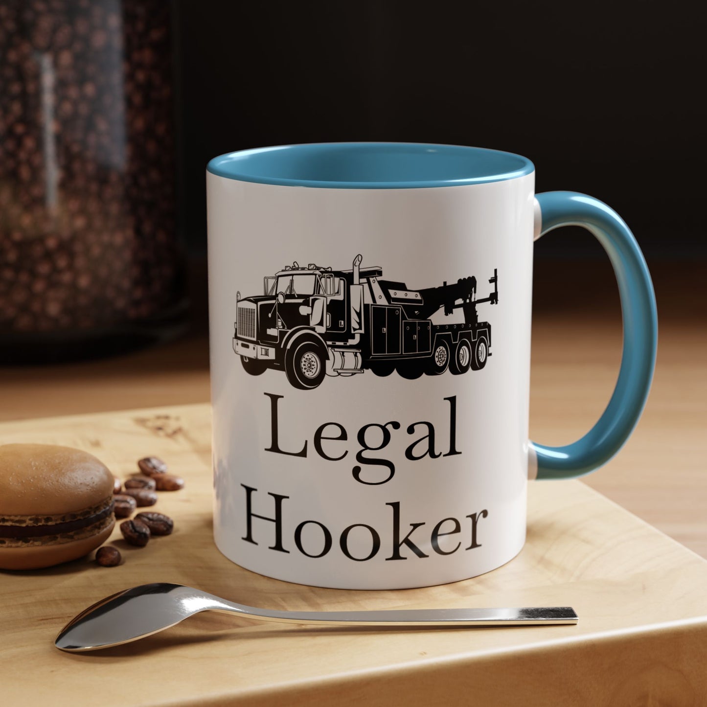 Legal H**ker Heavy Tow Truck 2-Tone Coffee Mug