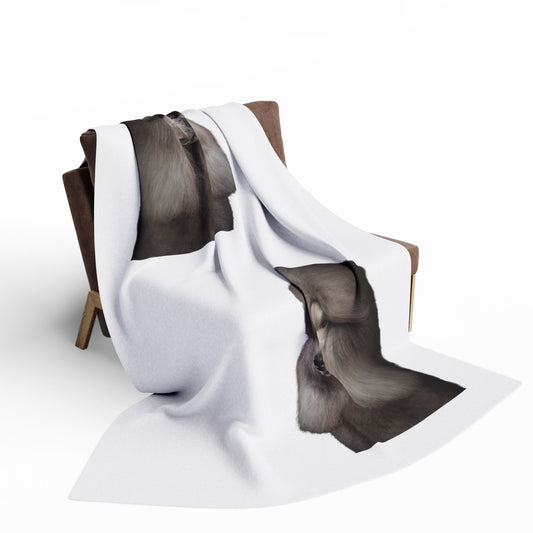 Poodle Head Arctic Fleece Blanket