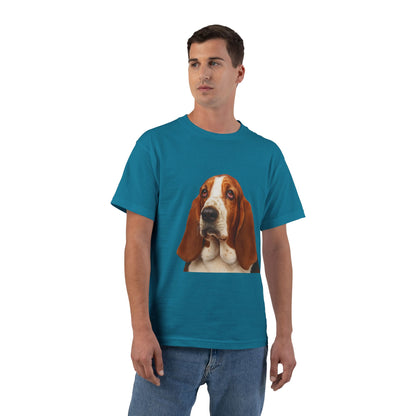 Basset Head Men's Short-Sleeve Crewneck Tee