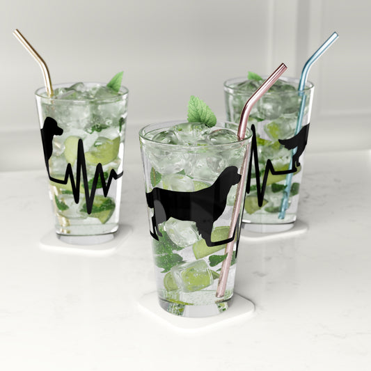 My Heart Beats For Goldens Drinking Glass