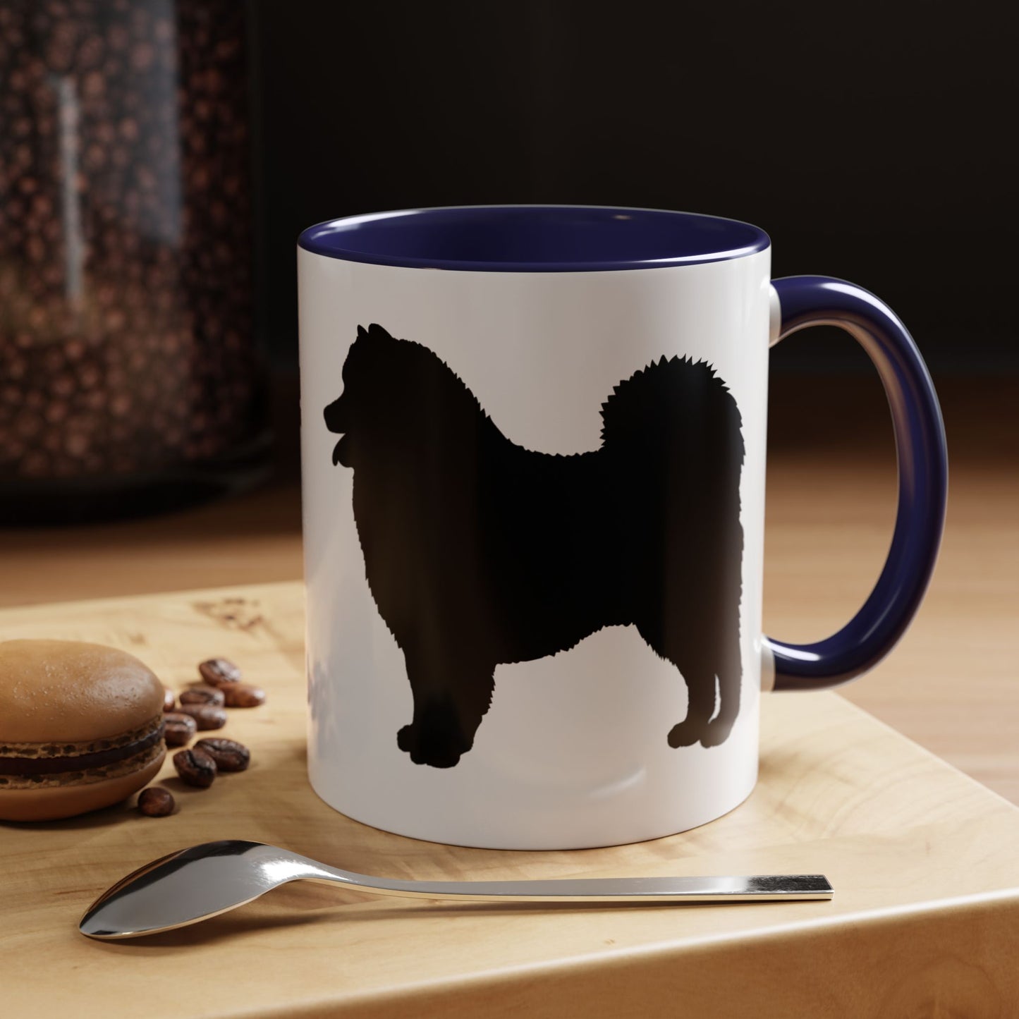 Samoyed Silhouette 2-Tone Coffee Mug