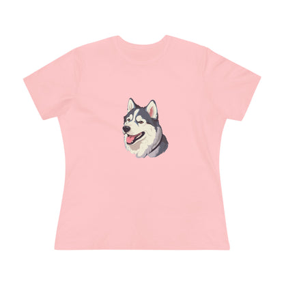 Malamute Head Women's Short Sleeve Crewneck Tee