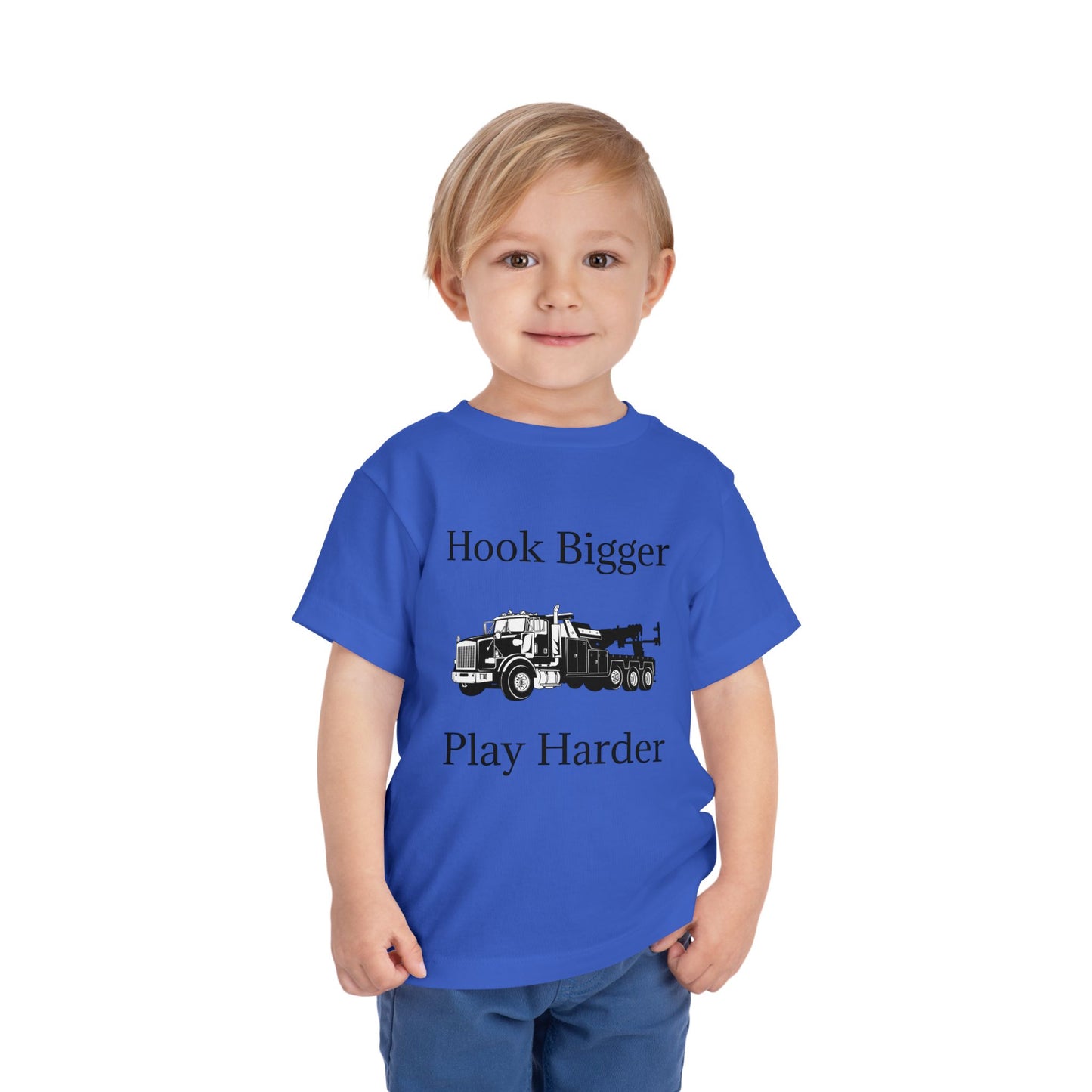 Hook Bigger Toddler Unisex Short Sleeve Crewneck Tee