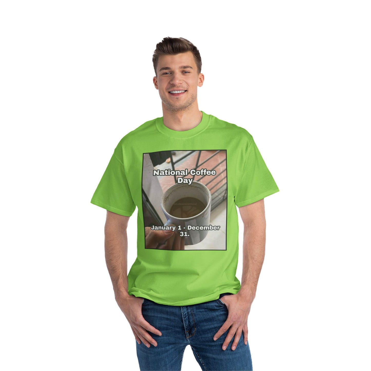 National Coffee Day Men's Short-Sleeve Crewneck Tee