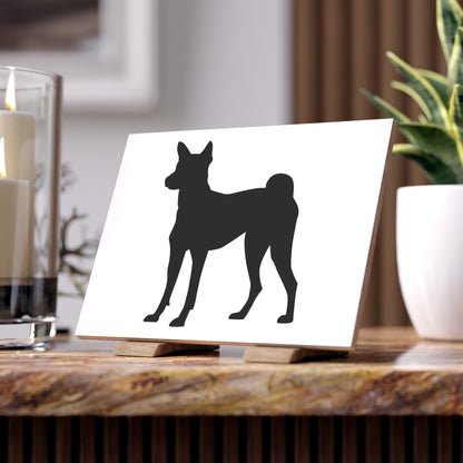 Basenji Silhouette Ceramic Photo Tile