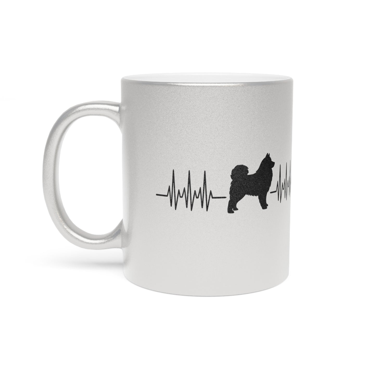 My Heart Beats For Samoyeds Metallic Coffee Mug