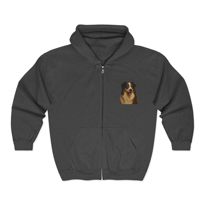Aussie Head Unisex Full Zip Hoodie