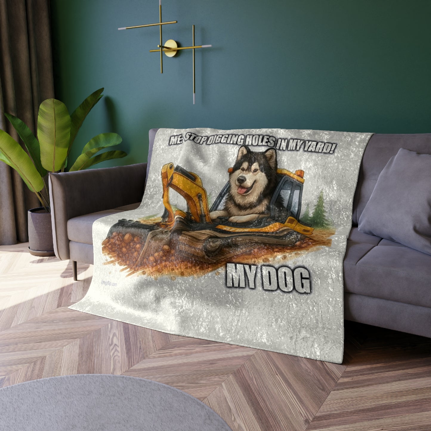 Digmaster Crushed Velvet Blanket