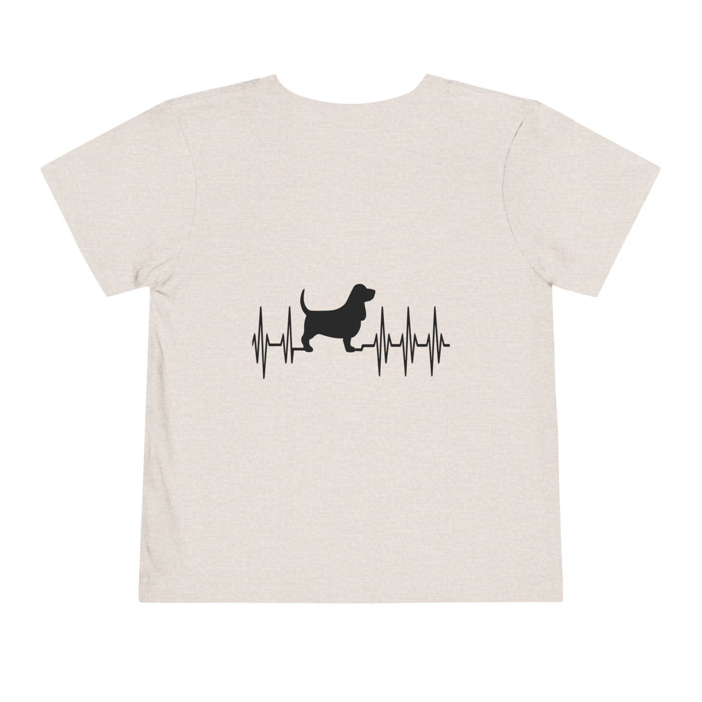 My Heart Beats For Bassets Toddler Unisex Short Sleeve Crewneck Tee