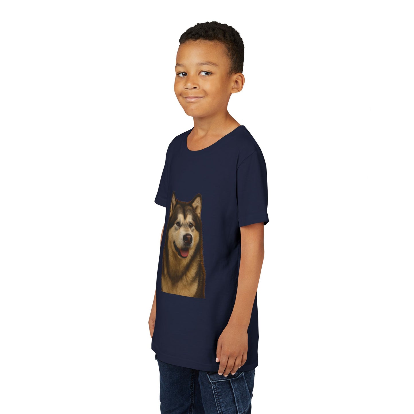 Malamute Head Youth Unisex Short Sleeve Crewneck Tee