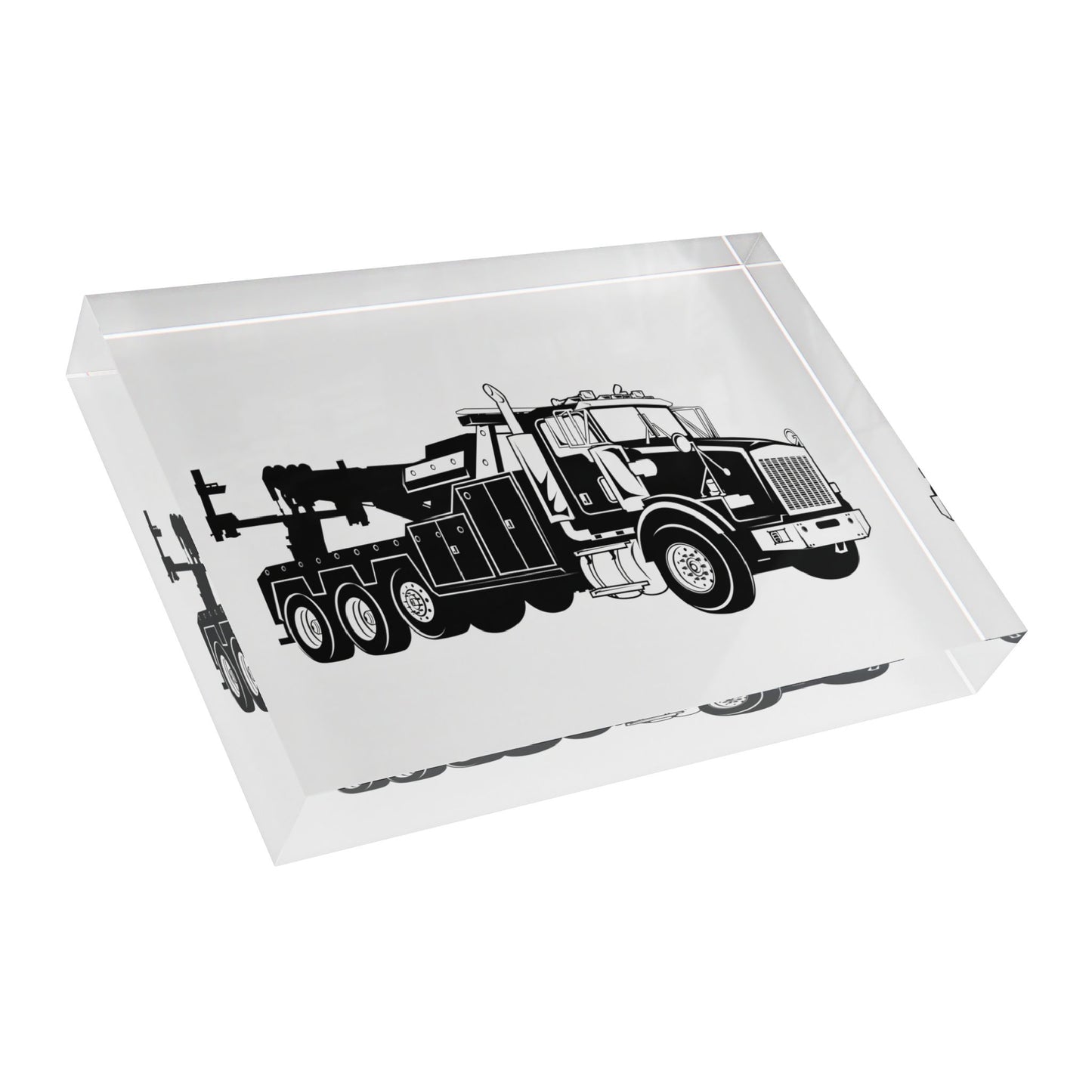 Heavy Tow Truck Acrylic Photo Block