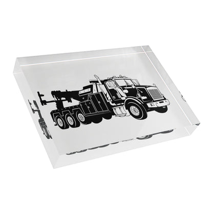 Heavy Tow Truck Acrylic Photo Block