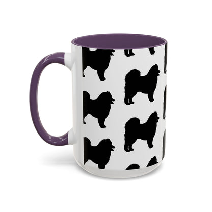Samoyed Silhouette 2-Tone Coffee Mug
