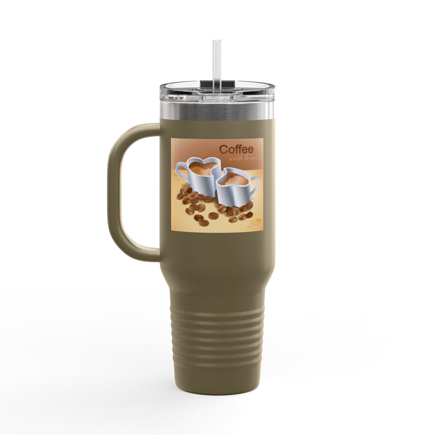 Coffee With Love Insulated Travel Mug