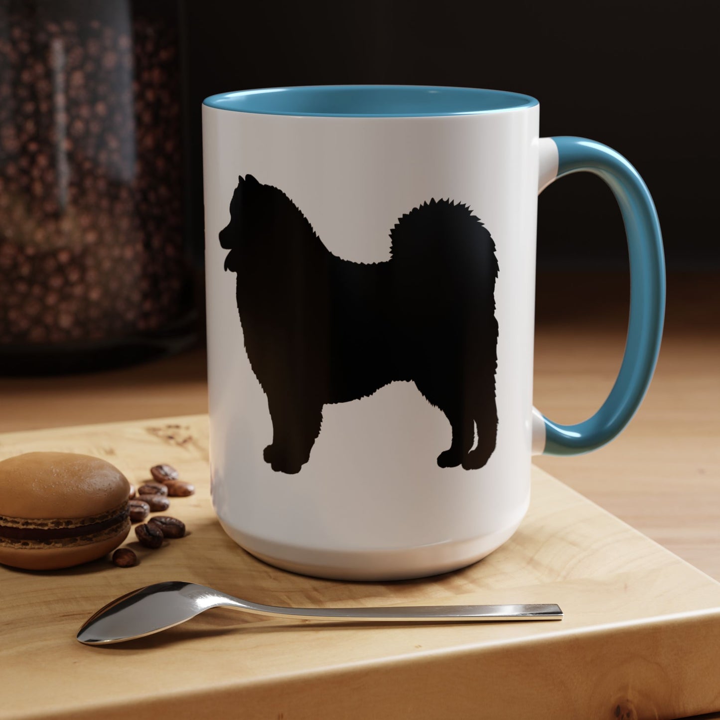 Samoyed Silhouette 2-Tone Coffee Mug