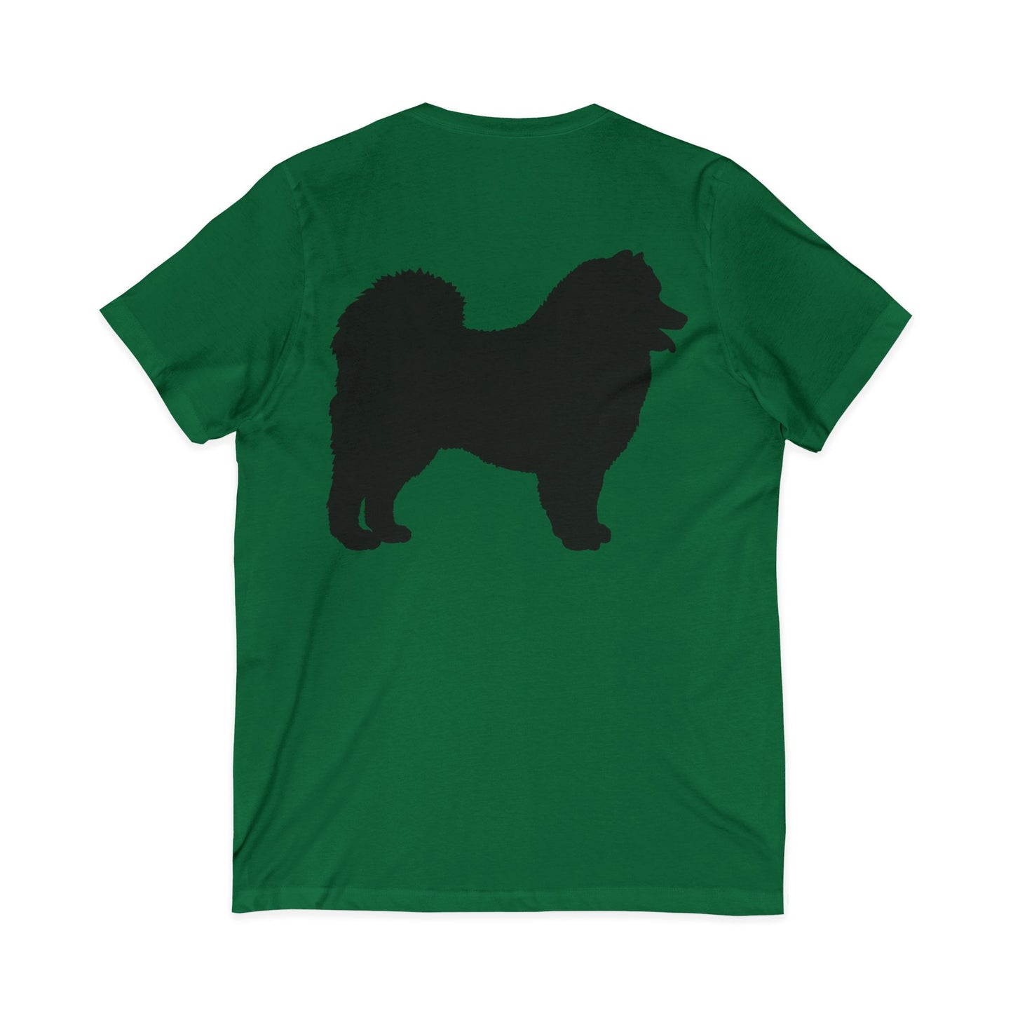 Samoyed Silhouette Unisex Short Sleeve V-Neck Tee