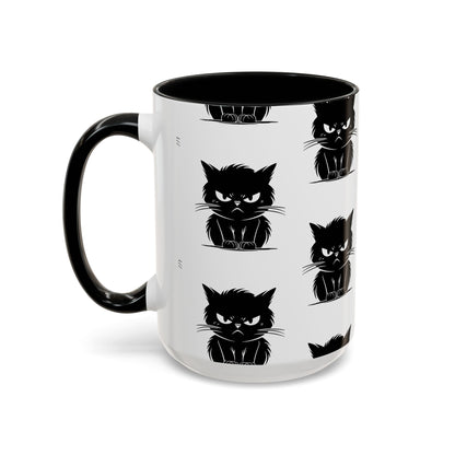 Angry Cat 2-Tone Coffee Mug