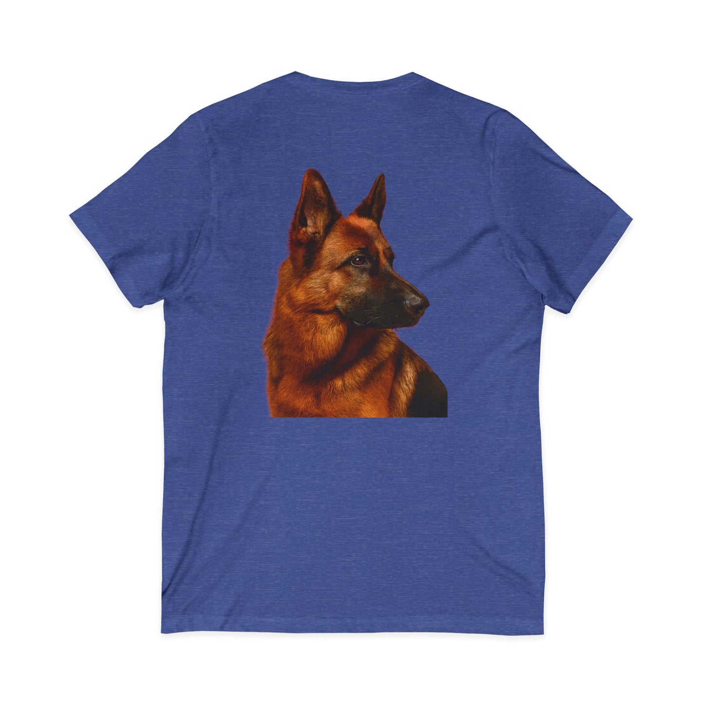 German Shepherd Head Unisex Short Sleeve V-Neck Tee