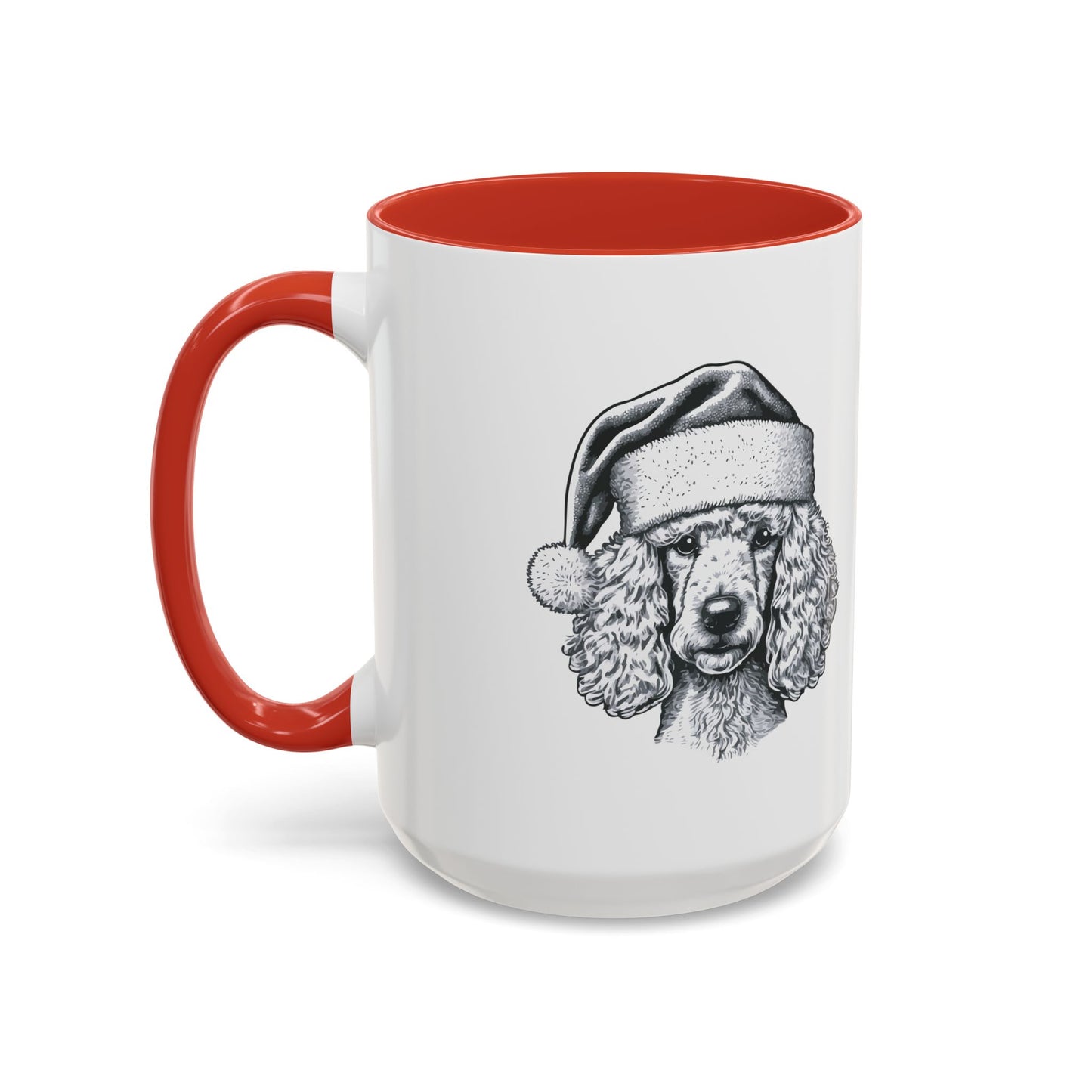 Santa Paws Poodle 2-Tone Coffee Mug