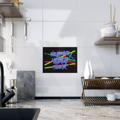 Glow Sticks Ceramic Photo Tile