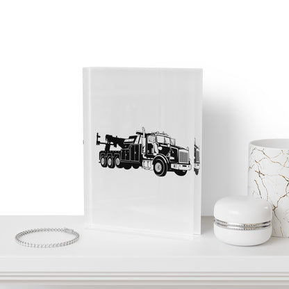 Heavy Tow Truck Acrylic Photo Block