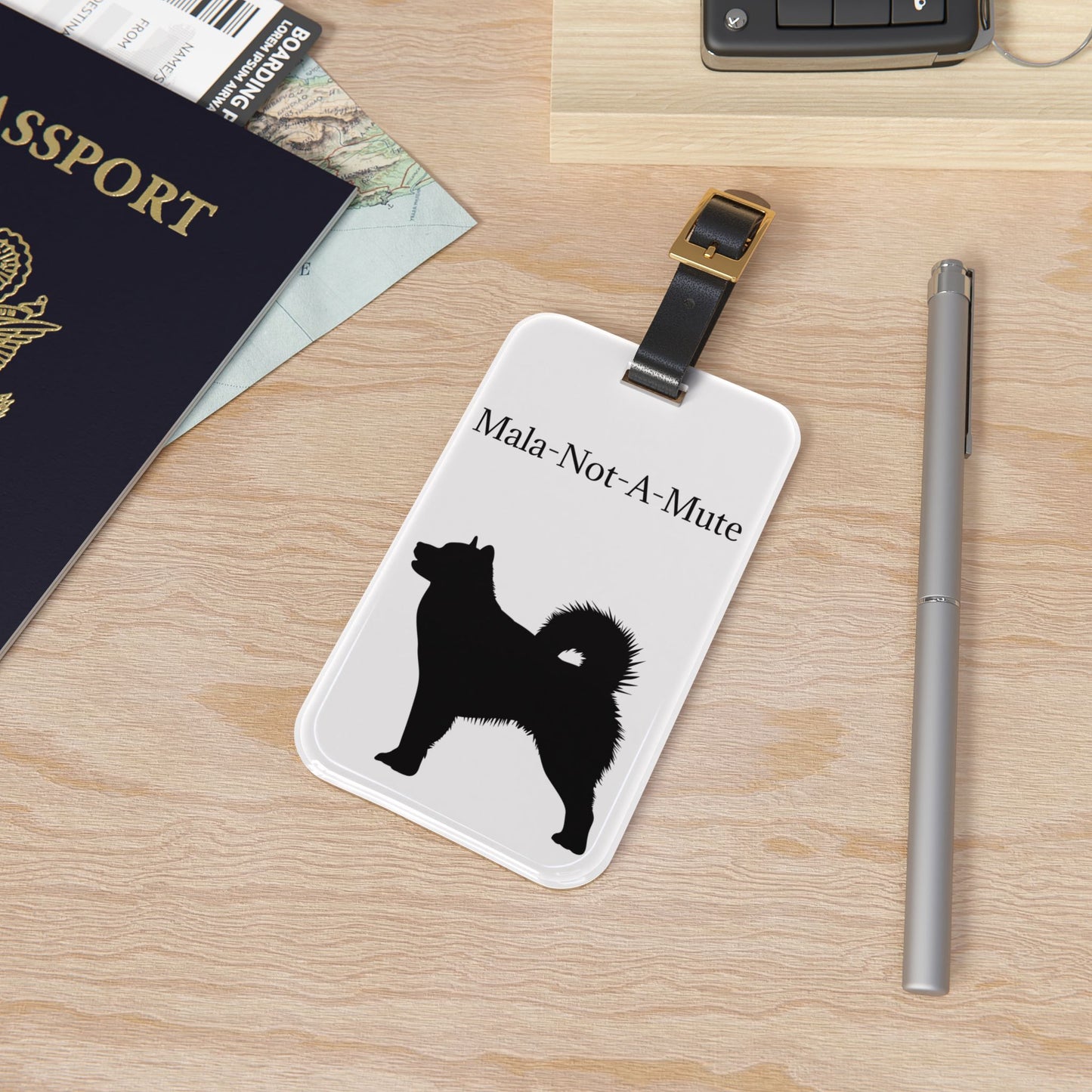 Mala-Not-A-Mute Leather Strap Luggage Tag