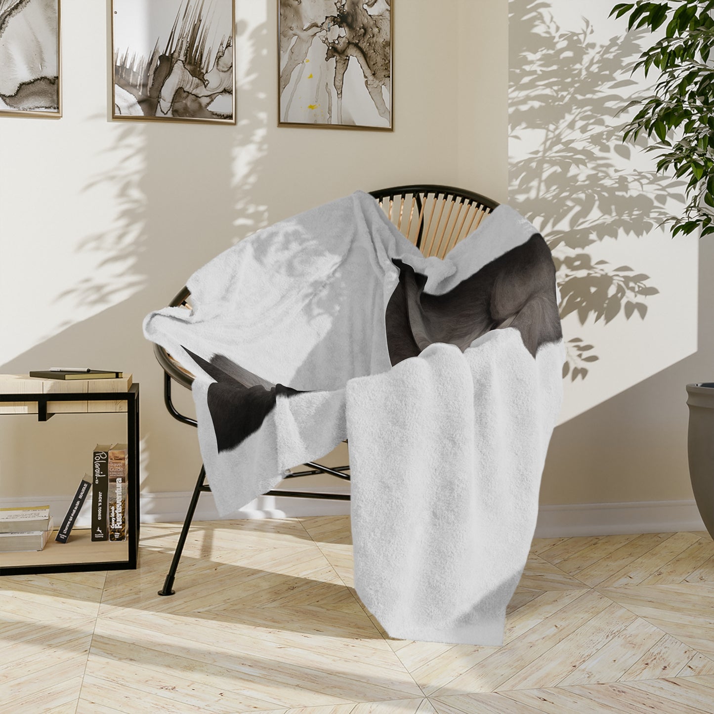 Poodle Head Velveteen Microfiber Blanket