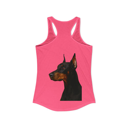 Doberman Head Women's Racerback Tank