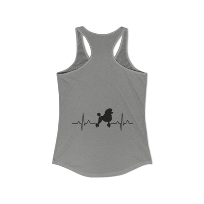 My Heart Beats For Poodles Women's Racerback Tank