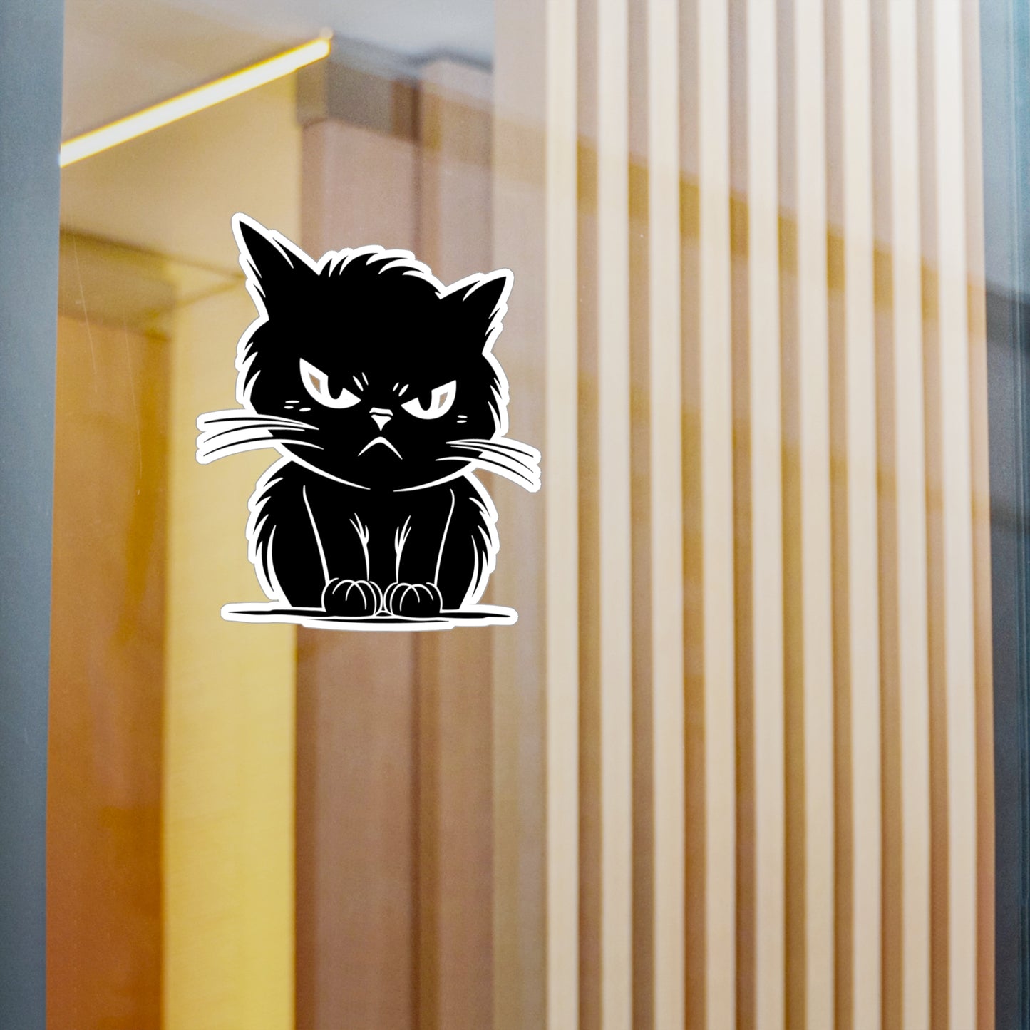 Angry Cat Vinyl Decal