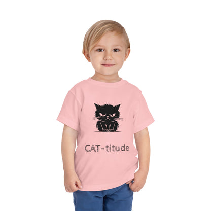 CAT-titude Toddler Unisex Short Sleeve Crewneck Tee