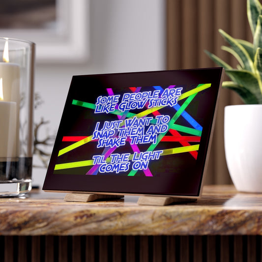 Glow Sticks Ceramic Photo Tile